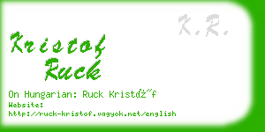 kristof ruck business card